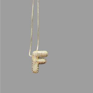 Initial F Gold Necklace